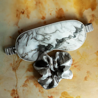 Woodgrain-Sleep Mask & Hair Scrunchie Set Bridesmaid gifts