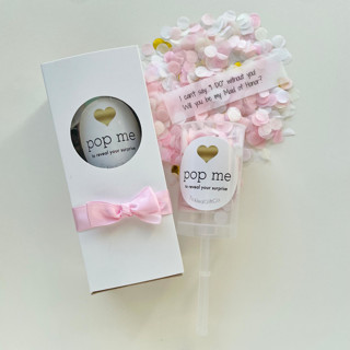 Maid of Honor Confetti Popper Proposal - Pink Lemonade Bridesmaid gifts