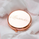 Compact Mirror Engraved B Bridesmaid gifts