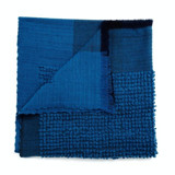 Macaroon Midnight Dark Blue Plush Textured Handlom Throw Blankets and Throws