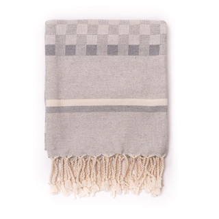 Logan Towel - Mushroom Gray Blankets and Throws