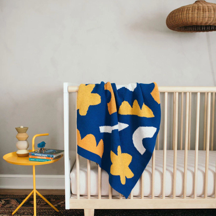 Happy Habitat Mini Throw Shapes at Play Royal Blankets and Throws by Ampersand Design Studio