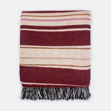 Holiday Stripe-Maroon Blankets and Throws