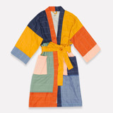 Colorblock Cotton Robe - Small