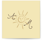 Radiant Sun Monogram Mini Enclosure Cards