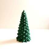 Large Green Christmas Tree Candle Candles & Holders