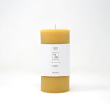 3x6 Inch, Natural Gold, Beeswax Pillar Candle Candles & Holders