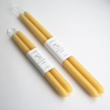 14 Inch, Natural Gold, Dipped Beeswax Taper Candles Candles & Holders