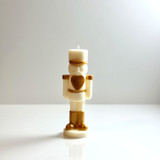 White and Gold Nutcracker Candle Candles & Holders
