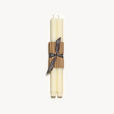 12" Church Tapers (pair) Cream Candles & Holders