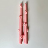 Pink Daisy Taper Set Candles & Holders