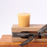 Votives Boxed Set of 4 Natural Candles & Holders