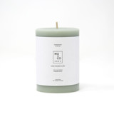 3x4 Inch, Eucalyptus, Beeswax Pillar Candle Candles & Holders