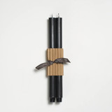 12" Church Taper 100% Beeswax (pair) - Black Candles & Holders