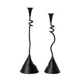 Winding Taper Candle Holders, Set of Two Candles & Holders