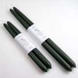 14 Inch, Forest Green, Dipped Beeswax Taper Candles Candles & Holders