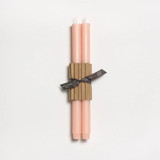 12" Church Taper 100% Beeswax (pair) - Blush Candles & Holders