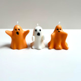 Orange and White Ghost Candle Set Candles & Holders