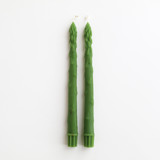 Green Asparagus Beeswax Taper Candles (Pair) Candles & Holders