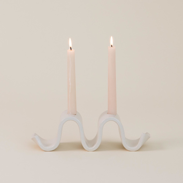 SIN Wyn Candelabra, White Candles & Holders by SIN Minted