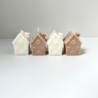 Miniature Gingerbread Village Set Candles & Holders