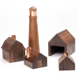 Modern Coastal Village Candlestick Holder Candles & Holders