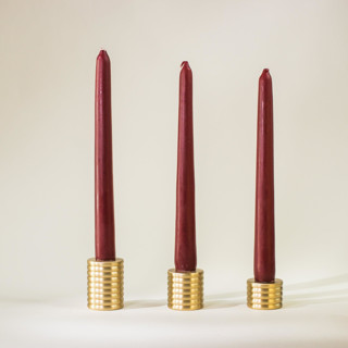 Cylinder Candlestick - Set of 3 Candles And Holders