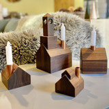 Natural Centerpiece Handcrafted from Solid Wood Candles & Holders