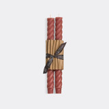 Rope Tapers 100% Beeswax - Berry Champagne Candles & Holders