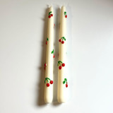 White Cherry Taper Set Candles & Holders
