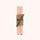 10" Rope Tapers (pair) Blush Candles & Holders