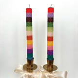 Rainbow Stripe Taper Candles Candles & Holders