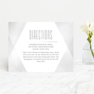 Geo Mitzvah Foil-Pressed Mitzvah Direction Cards