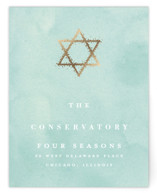graceful Foil-Pressed Mitzvah Direction Cards