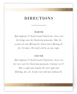 Classic monogram Foil-Pressed Mitzvah Direction Cards