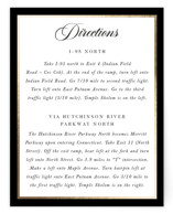 Fringe Cascade Foil-Pressed Mitzvah Direction Cards