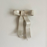 Ceramic Wall Ribbon Bow - Tall Decorative Object