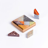Colorful Gemstone Tangram Puzzle Decorative Object