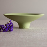 Bright Green Colored Porcelain Vessel Decorative Object
