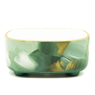 Modern Planter - Golden Moss Decorative Object