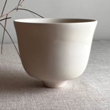 Crystalline White Matte Vessel 5 Decorative Object