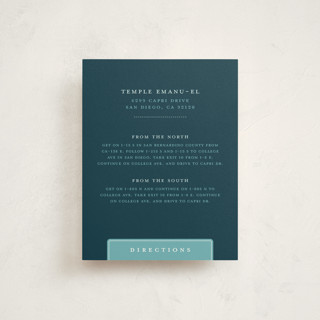 star of David label Mitzvah Direction Cards