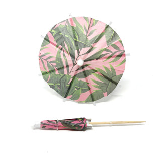 Pink Palm Cocktail Umbrella Pack of 20 Drink Umbrellas