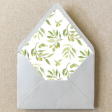 Italy Olive Branches Envelope Liner | Set of 10 | For 5x7” Invitations Envelope Liners