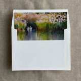 Swans by the pond envelope liner for A7 square flap envelope | pack of 10 Envelope Liners