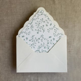 Sage dainty floral liner for A7 euro flap envelope | pack of 10 Envelope Liners