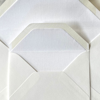 White Linen Envelope Liners Reply With Envelopes | Set of 50 Envelope Liners
