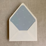 Steel blue baby ribbon bows envelope liner for A7 euro flap envelope | pack of 10 Envelope Liners
