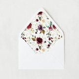 Burgundy Gold Florals | Set of 25 Euro Envelope Liners Envelope Liners
