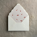 Sweet cherries envelope liner for A7 euro flap envelope | pack of 10 Envelope Liners
